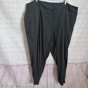 Eileen Fisher linen blend with stretch slightly tapered pants graphite Size 22W